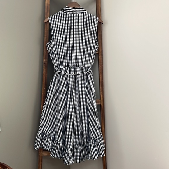 Gingham Ruffled-Hem Dress, Created for Macy's. High low hem. Excellent Pre~Loved - Picture 10 of 12